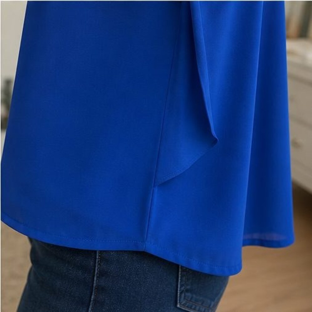 Cream Ruffle Blouse - Picture 6 of 6